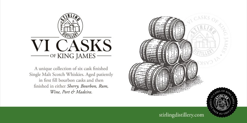 You are currently viewing Stirling Distillery to roll out limited-edition VI Casks for Kings James single malt line