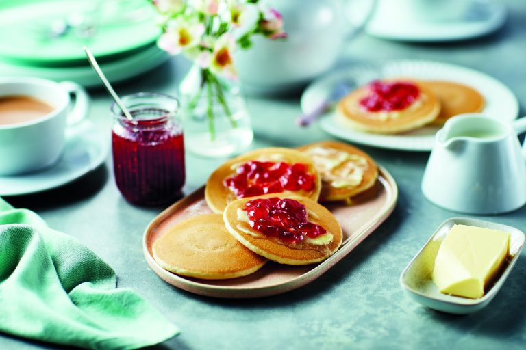 pancakes on table