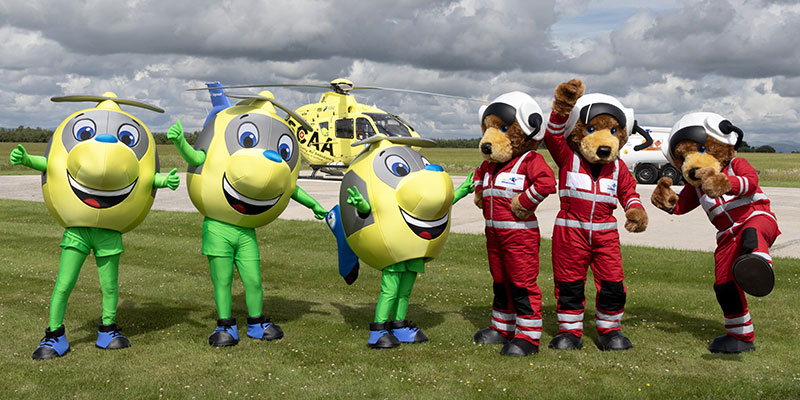 Scotland’s Charity Air Ambulance mascots