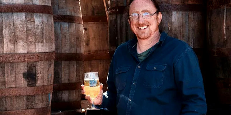 Man drinking cider