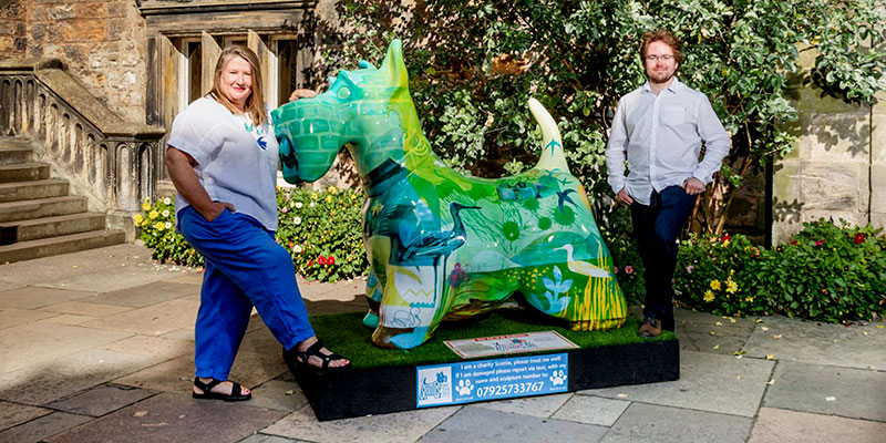 Giant Scottie Dog statue